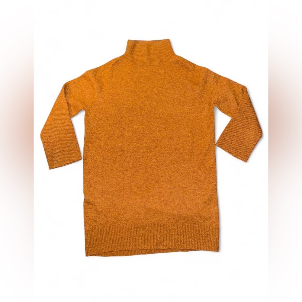 A New Day Rust Orange Mock Neck Tunic Sweater Medium